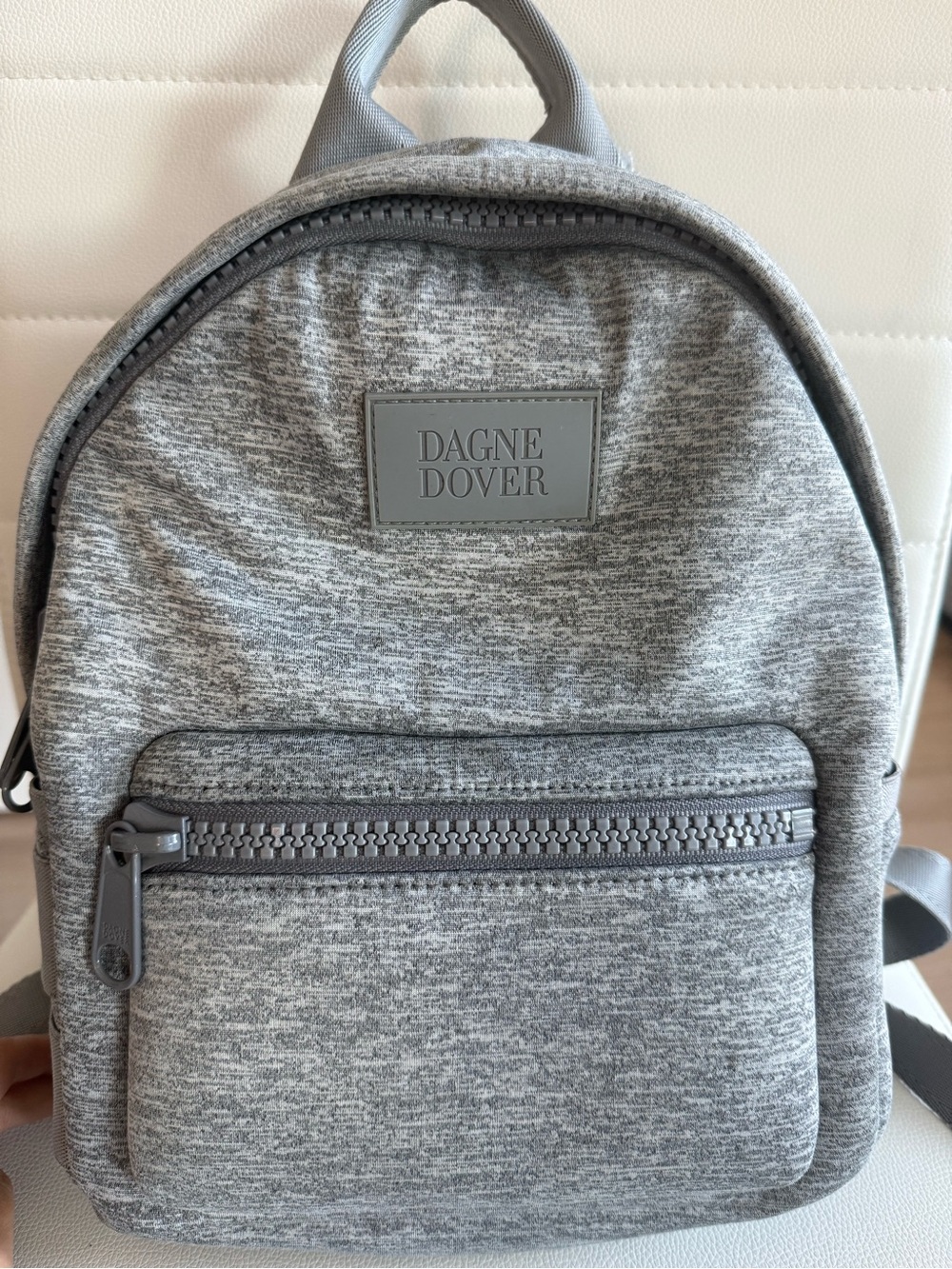 Dagne Dover Heathered Gray Small Backpack Neoprene